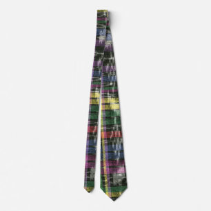 Multi-coloured ikat tie