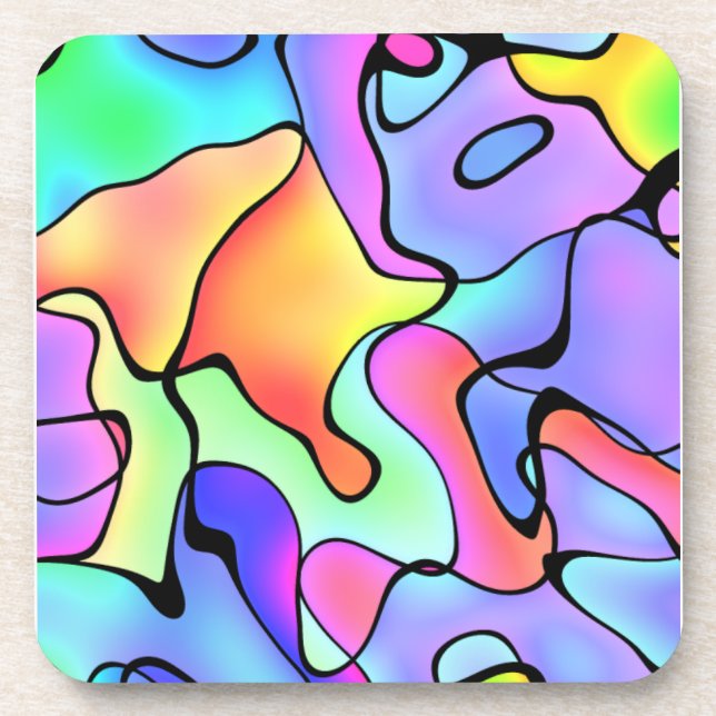 Multi Coloured Jigsaw Coaster (Front)