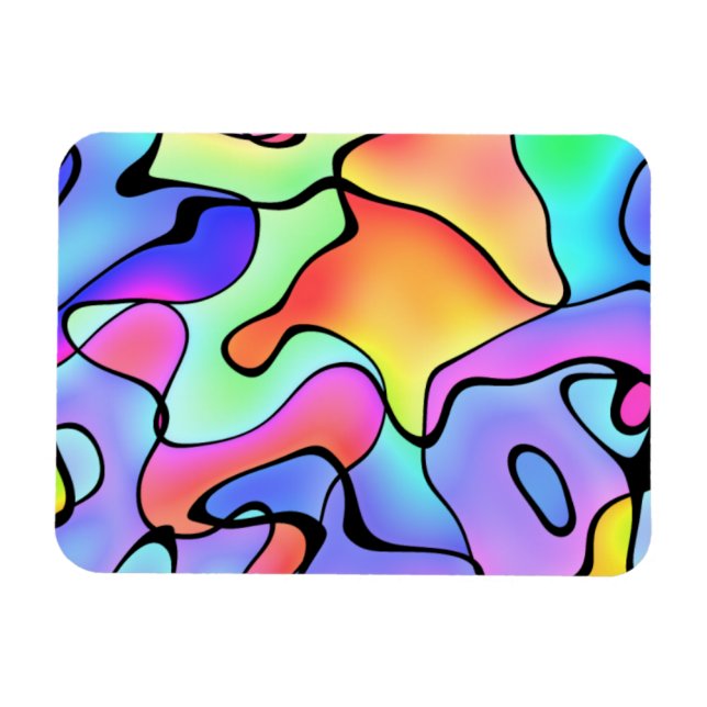 Multi Coloured Jigsaw Magnet (Horizontal)