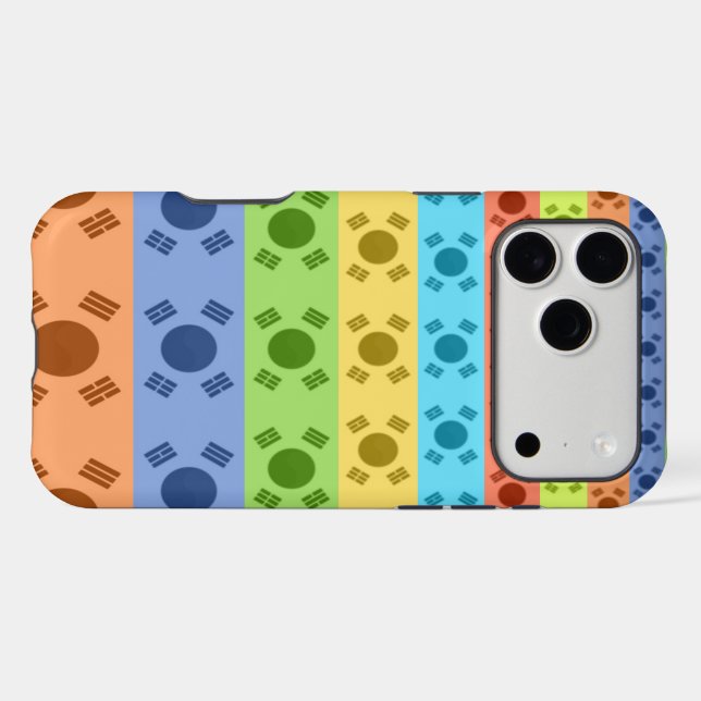 Multi-Coloured Korean Flag Art Print (Back (Horizontal))