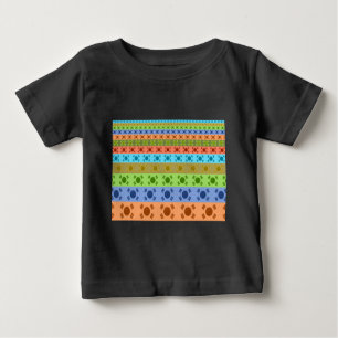 Multi-Coloured Korean Flag Art Print Baby T-Shirt