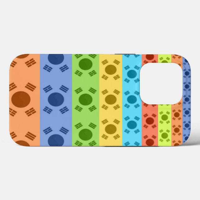 Multi-Coloured Korean Flag Art Print Case-Mate iPhone Case (Back (Horizontal))