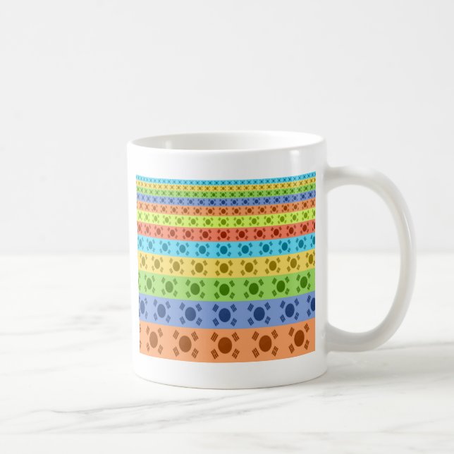 Multi-Coloured Korean Flag Art Print Coffee Mug (Right)