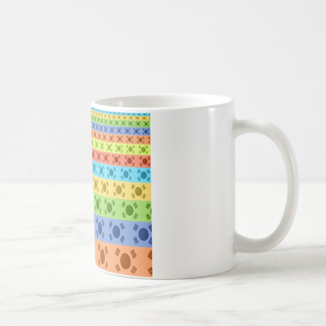 Multi-Coloured Korean Flag Art Print Coffee Mug (Right)