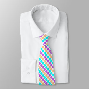 Multi coloured large polka dots retro sixties tie