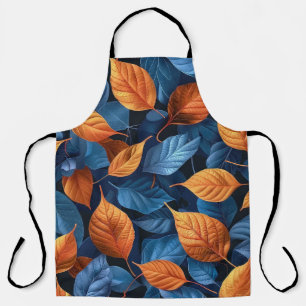 Multi-coloured leaf pattern apron