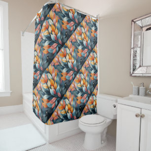 Multi-coloured Leaves Thunder_Cove Shower Curtain