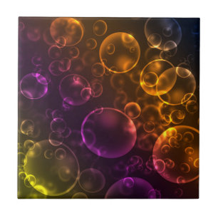 Multi-coloured lenses ceramic tile