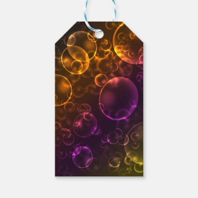Multi-coloured lenses gift tags (Front)