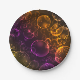 Multi-coloured lenses paper plate