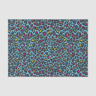 Multi-Coloured Leopard Skin Pattern Decoupage Tissue Paper