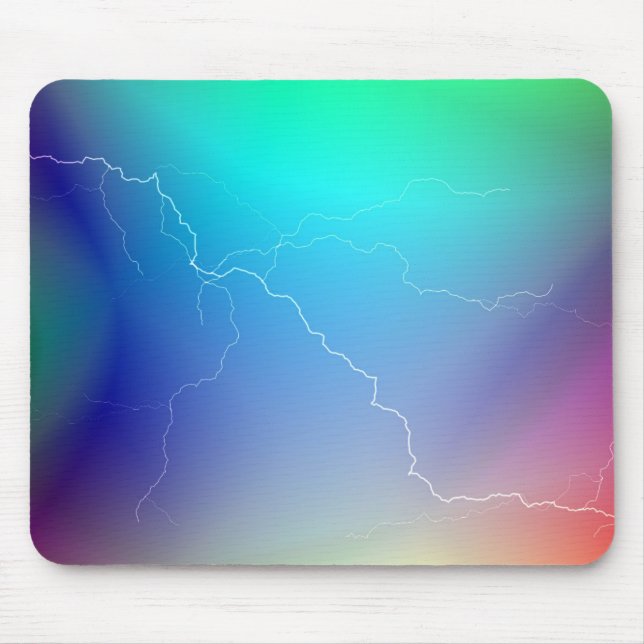 Multi-Coloured Lightning mousepad (Front)