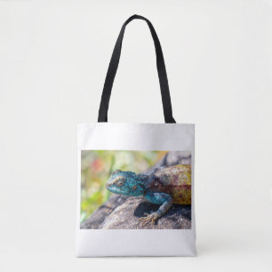 Multi-Coloured Lizard Tote Bag