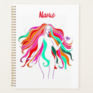 Multi-coloured long-haired goddess Thunder_Cove Planner