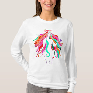 Multi-coloured long-haired goddess Thunder_Cove T-Shirt