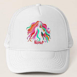 Multi-coloured long-haired goddess Thunder_Cove Trucker Hat