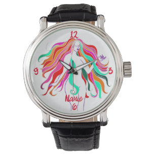 Multi-coloured long-haired goddess Thunder_Cove Watch