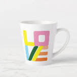 Multi-coloured LOVE LOVE Latte Mug<br><div class="desc">Multi-coloured LOVE LOVE Latte Mug. Double LOVE to start your day! Make a friend's day with a surprise gift of LOVE.</div>