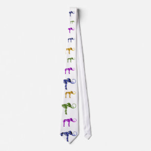 Multi Coloured Mammoth Skeletons Tie