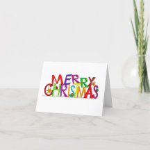 Multi coloured Merry Christmas message