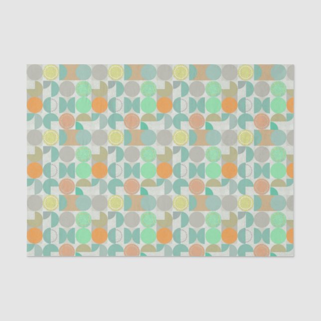 Multi-coloured modern geometric  tissue paper (Front)