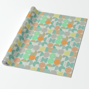 Multi-coloured modern geometric   wrapping paper