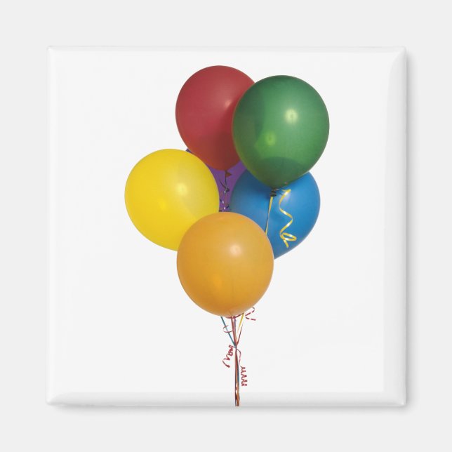 Multi Coloured Party Balloons Magnet (Front)
