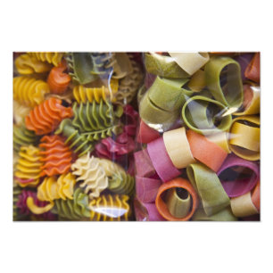Multi coloured pasta, Torri del Benaco, Verona Photo Print