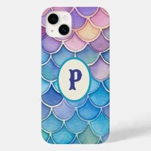 Multi-Coloured Pastel Personalised Mermaid  Case-Mate iPhone 14 Plus Case