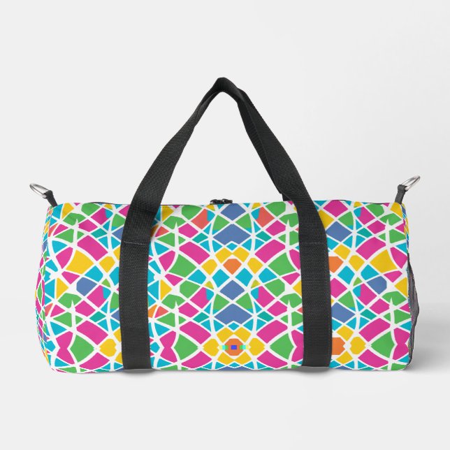 Multi Coloured Pattern Custom Photo Favours Bff Duffle Bag (Front)