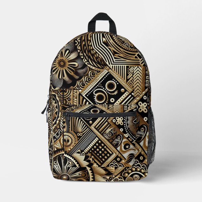 Multi-coloured Patterned Backpack (Front)