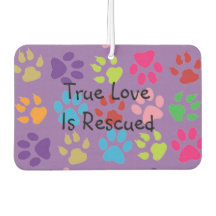 Multi-Coloured Pawprint Heart Air Freshener