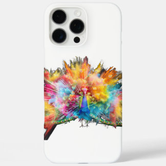Multi coloured peacock I-phone case