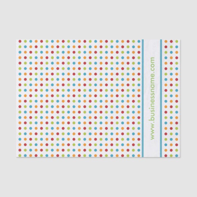 Multi-Coloured Polka Dot Tissue Paper (Front)