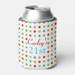 Multi-Coloured Polka Dots Can Cooler