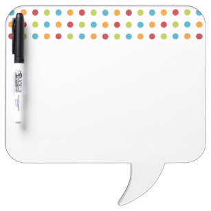 Multi-Coloured Polka Dots Dry Erase Board