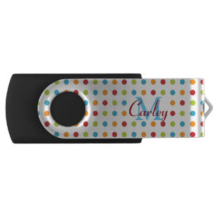 Multi-Coloured Polka Dots USB Flash Drive