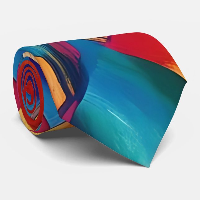 Multi-Coloured Prism Neck Tie (Rolled)