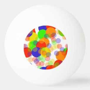Multi Coloured Rainbow Polka Dot Bubbles Ping Pong Ball