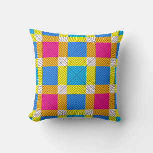 Multi Coloured Seamless Stripes Art Design Abstrac Cushion