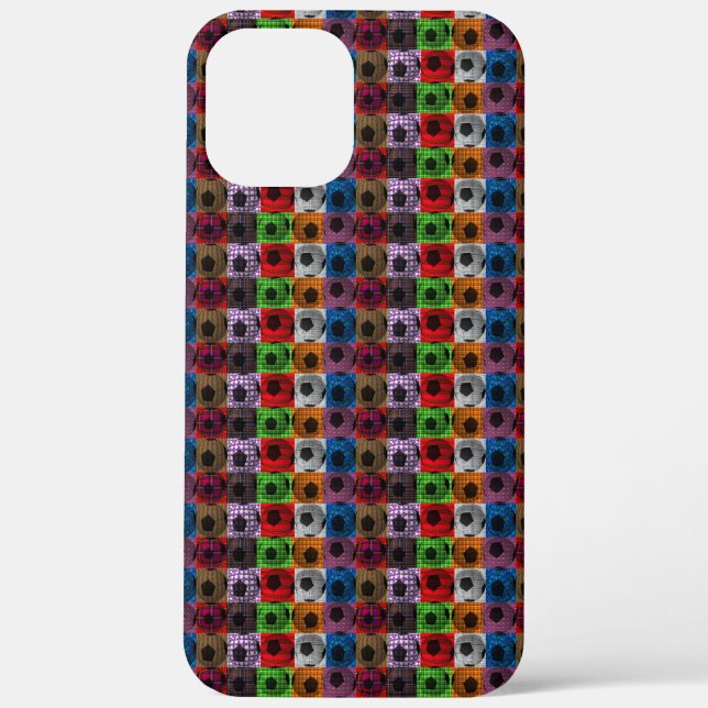 Multi Coloured Soccer Balls Pop Art Design,  Case-Mate iPhone Case (Back)
