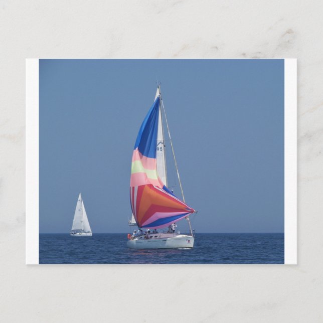 Multi Coloured Spinnaker Postcard (Front)