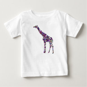 Multi-coloured spotted Giraffe Baby T-Shirt