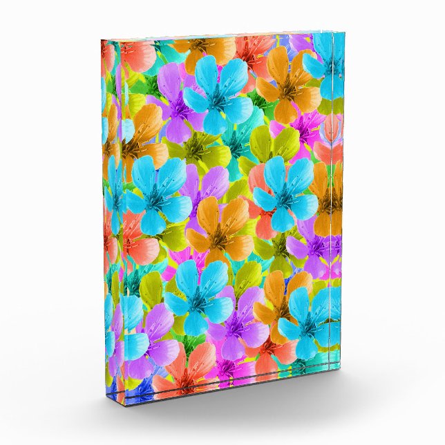 Multi Coloured Spring Blossoms,  Photo Block (Left)