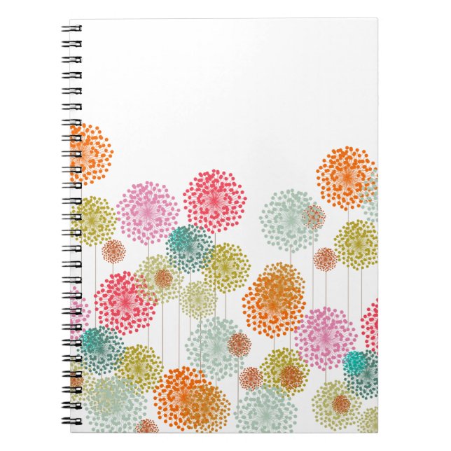 Multi-Coloured Springtime Fluffies Spiral Notebook (Front)