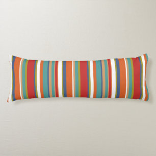 Multi Coloured Stripe Pattern Body Cushion