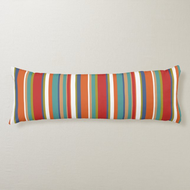 Multi Coloured Stripe Pattern Body Cushion (Front)
