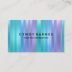 Multi Coloured Stripe Sheen Business Card