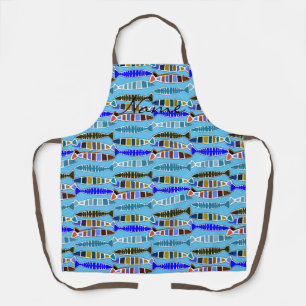Multi-coloured striped fish Thunder_Cove  Apron