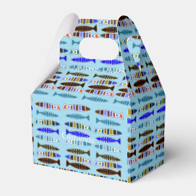 Multi-coloured striped fish Thunder_Cove  Favour Box (Front Side)